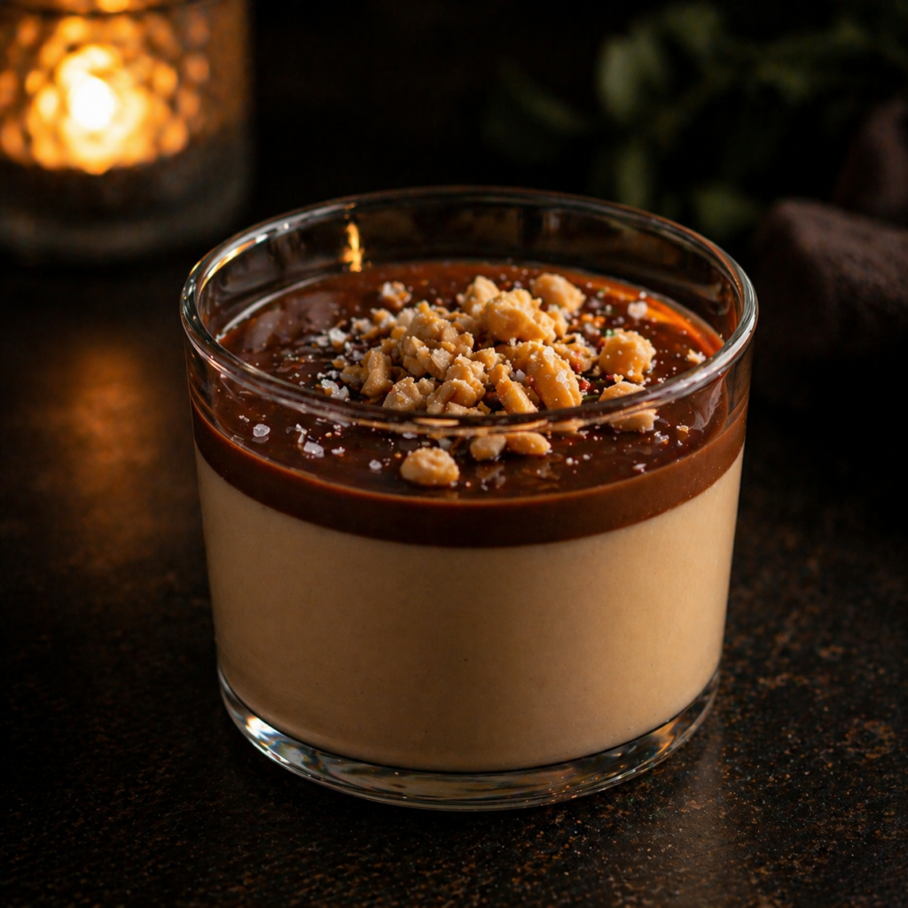 Pannacotta med dulce de leche och choklad