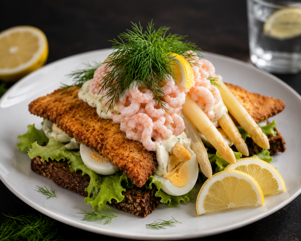 Danskt Stjerneskud med panerad fisk